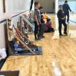 Student projects lay idle at the problem solving competition, Mind A Mazes, on Saturday, Oct. 13, 2018, in Soldotna, AK. (Photo by Victoria Petersen/Peninsula Clarion)