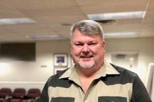 Greg Madden was sworn into the School Board after winning a four-way race for the District 5 race in the Sterling and Funny River area, on Monday, Oct. 15, 2018, in Soldotna, AK. (Photo by Victoria Petersen/Peninsula Clarion)