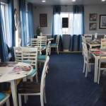 The second floor of the Piroshki Coffee and Tea Shoppe, which stands just north of Soldotna on the Kenai Spur Highway. (Photo by Joey Klecka/Peninsula Clarion)