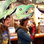 Kaitlin Vadla and supporters of Alaska Ballot Measure 1 gather at Kenai River Brewing Company for a Stand for Salmon event Tuesday evening, on Nov. 6, 2018, in Soldotna, Alaska. (Photo by Victoria Petersen/Peninsula Clarion)