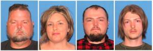 These undated images released by the Ohio Attorney Generals office, show from left, George Billy Wagner III, Angela Wagner, George Wagner IV and Edward Jake Wagner. Authorities announced Tuesday that the family of four has been arrested in the slayings of eight members of one family in rural Ohio two years ago. (Ohio Attorney Generals office via AP)