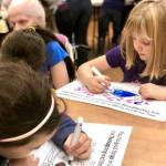 Students work with Heritage Place residents to spread Thanksgiving cheer