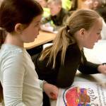 Students work with Heritage Place residents to spread Thanksgiving cheer