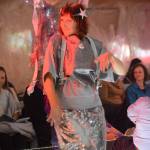 Cindy Brinkerhoff models Space Fish by Julie Tomich at the 2018 Wearable Arts on Nov. 17, 2018, in Homer, Alaska. (Photo by Michael Armstrong/Homer News)