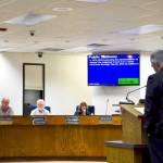 Keith Hamilton of Alaska Christian College gives public testimony for the Kenai Peninsula Borough Assembly in support of the assembly appealing the superior courts decision regarding the boroughs invocation policy, in Soldotna, Alaska, on Tuesday, Nov. 20, 2018. (Photo by Victoria Petersen/Peninsula Clarion)