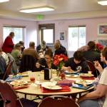 Kenai Peninsula Food Bank hosted an early Thanksgiving meal on Wednesday near Soldotna (Photo by Victoria Petersen/Peninsula Clarion)