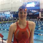 Seward swimmer Lydia Jacoby poses before an event at the USA Swimming Winter National Championship meet in Greensboro, North Carolina. (Photo provided by Meghan OLeary)