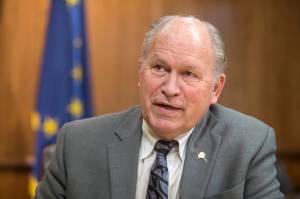 Gov. Bill Walker talks about his four years as governor during an interview on Wednesday, Nov. 28, 2018. (Michael Penn | Juneau Empire)                                 Gov. Bill Walker talks about his four years as governor during an interview on Wednesday, Nov. 28, 2018. (Michael Penn | Juneau Empire)