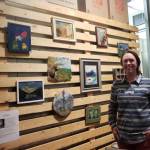 Hanna Young at the opening of her show on Jan. 4, 2019, at Grace Ridge Brewery in Homer, Alaska. (Photo provided)