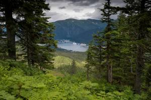 Downtown Juneau as seen from the Mt. Bradley Trail in July 2017. (Michael Penn | Juneau Empire File)