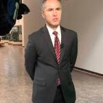 Ryan Tucker, an attorney with Alliance Defending Freedom, a conservative Christian law firm, talks to reporters Friday, Jan. 11, 2019, after a hearing in federal court in Anchorage, Alaska. He represents a faith-based Anchorage shelter that is suing the city over a local requirement that it accept transgender women. Plaintiffs are seeking a temporary injunction to stop the city from applying its gender identity law to the Hope Center shelter. (AP Photo/Rachel DOro)