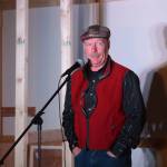 Kenai resident Paul Stevenson performs stand-up comedy for the first time at the Kenai Performers Theater on Thursday. (Photo by Brian Mazurek/Peninsula Clarion)