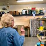 Manager of Bishops Attic in Soldotna, Alaska, Jean Warrick, walks around the thrift store where residents can find just about anything in the shops many aisles and shelves, on Friday, Feb. 1, 2019. (Photo by Victoria Petersen/Peninsula Clarion)