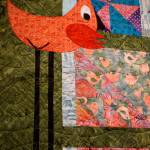 A panel by Patrice Krant from Janet Bachers Birds in Flight quilt, one of the works in the 9 Women / 9 Quilts show that opened last Friday, Feb. 1, 2019, at the Homer Council on the Arts, in Homer, Alaska. (Photo by Michael Armstrong/Homer News)