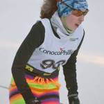 Kenai Centrals Mickinzie Ticknor competes at Besh Cup 3 at Tsalteshi Trails on Sunday, Jan. 20, 2019. (Photo by Jeff Helminiak/Peninsula Clarion)