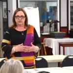 Love, INCs executive director Leslie Rohr leads the Shelter Development workgroup at Love, INC in Soldotna on Thursday, Feb. 7. (Photo by Brian Mazurek/Peninsula Clarion)