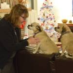 Sandy Kearns and two of her animal companions, Daisy and Lily, featured on Feb. 20, 2019 at Winters Grace Guidance Center in Soldotna. (Photo by Brian Mazurek/Peninsula Clarion)