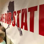 Many residents voiced their support for education funding at the Kenai Peninsula Borough Betty J. Glick Assembly Chambers where a town hall with R-Sen. Peter Micciche (Kenai/Soldotna) and R-Rep. Ben Carpenter (Nikiski) took place on Saturday, in Soldotna. (Photo by Victoria Petersen/Peninsula Clarion)