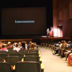 Students, parents and teachers gathered to watch dozens of student-made films in the Kenai Central High School auditorium for the Kenai Peninsula Borough School District 2019 film festival on Thursday, March 7, 2019, in Kenai, Alaska. (Photo by Victoria Petersen/Peninsula Clarion)