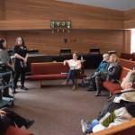 Community United for Safety and Protection (CUSP), a state advocacy group, meets with members of the community at the Christ Lutheran Church in Soldotna on Monday. (Photo by Brian Mazurek/Peninsula Clarion)