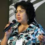 Myrna Gardner, tribal partnership specialist for the U.S. Census Bureau, said Alaskas low census response rate is costing the state millions every year during a presentation at Southeast Housing Summit, Thursday, March 14, 2019. *Ben Hohenstatt | Juneau Empire)