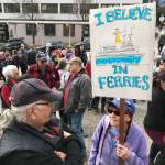 ‘We’re not giving up our ferries’: Hundreds rally at the Capitol