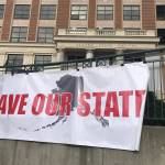 The scene in front of the Capitol on Wednesday, March 20, 2019 for the Alaska Public Employees Associations Save the Alaska Marine Highway System rally. (Mollie Barnes | Juneau Empire)