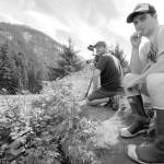 Colin Arisman and Connor Connor Gallagher work on Rock, Paper, Fish a movie about a proposed mining project in the Chilkat Valley near Haines and Klukwan. (Courtesy Photo | For Rock, Paper, Fish)