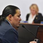 Lance Twitchell, Associate Professor of Alaska Native Languages at the University of Alaska Southeast, testifies in front of the House Education Committee in favor of House Bill 24 on Monday, April 1, 2019.
