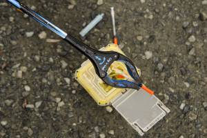 Discarded needles being placed in a sharps container. (Jenna Hauck/ The Progress file)