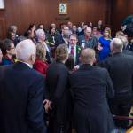 In this Jan. 15, 2019 photo, House Republicians huddle for a decision on the opening day of the 31st Session of the Alaska Legislature. (Michael Penn | Juneau Empire File)