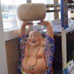 The signature Happy Buddha of Happy Buddha Imports as seen on Saturday. (Photo by Brian Mazurek/Peninsula Clarion