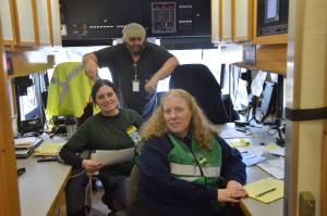 CERT volunteers run OEMs Mobile Command Center during a simulated neighborhood evacuation in Kenai, Alaska on Saturday, April 13, 2019. (Photo by Brian Mazurek/Peninsula Clarion)