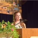 Connections home school student and 3rd-place winner Anna DeVold presents her project to the judges during the Caring for the Kenai Contest at Kenai Central High School in Alaska on Thursday, April 18, 2019. (Photo by Brian Mazurek/Peninsula Clarion)