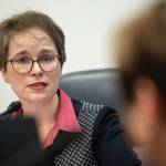 Rep. Sarah Vance, R-Homer, questions Angela Rodell, Chief Executive Officer of the Alaska Permanent Fund Corporation, during a House State Affairs Committee meeting about House Bill 139 at the Capitol on Thursday, April 25, 2019. (Michael Penn | Juneau Empire)