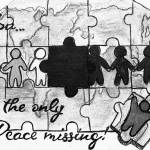 Photo provided                                RJ Nelsons work of art is part of the Choir for Peace show on display before the May 2 and 3 concerts in the Homer High School Commons.