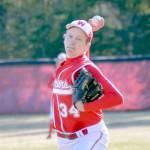Wasilla pitcher Carter Huston delievers home Friday, May 3, 2019, at the Kenai Little League fields in Kenai, Alaska. (Photo by Jeff Helminiak/Peninsula Clarion)