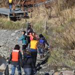 Students from Redoubt Elementary pick up trash along the river during the 6th Annual Kids Kenai River Spring Cleanup at Swiftwater Park in Soldotna, Alaska on May 3, 2019. (Photo by Brian Mazurek/Peninsula Clarion)