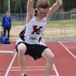 Kenais Tyler Hippchen competes in the Class 3A boys triple jump final Saturday, May 18, 2019, at the Region III Track and Field Championships in Soldotna, Alaska. (Photo by Joey Klecka/Peninsula Clarion)