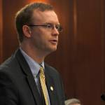 Rep. David Eastman, R-Wasilla, speaks on the House floor on Tuesday, Feb. 12. (Alex McCarthy | Juneau Empire File)