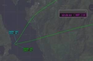 This flight map shows the paths of the two planes that crashed into each other near Ketchikan on May 13. (Courtesy photo | National Transportation Safety Board)
