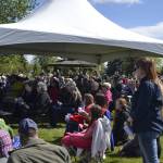 Dozens of residents and veterans gathered to celebrate Memorial Day at Kenais Memorial Day ceremony on Monday, May 27, 2019, in Leif Hansen Memorial Park in Kenai, Alaska. (Photo by Victoria Petersen/Peninsula Clarion)                                Dozens of residents and veterans gathered to celebrate Memorial Day at Kenais Memorial Day ceremony on Monday, May 27, 2019, in Leif Hansen Memorial Park in Kenai, Alaska. (Photo by Victoria Petersen/Peninsula Clarion)