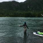 A fly fisherman casts for sockeye salmon near the Upper Kenai River on Saturday, June 15. (Photo courtesy of Shelby Harris)