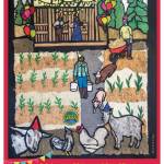 The Homer Farmers Markets 20th anniversary poster features Desiree Hagens art work. (Photo by Brandon Hill)
