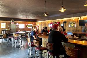 Kenai Joes Taphouse serves their first patrons under new ownership on Monday, July 1, 2019, in Old Town Kenai, Alaska. (Photo by Victoria Petersen/Peninsula Clarion)