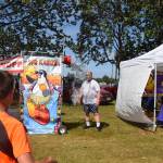 Rep. Gary Knopp – R, Soldotna, gets soaked at his dunk tank at the Kenai Park Strip during the July 4th parade in Kenai, Alaska. (Photo by Brian Mazurek/Peninsula Clarion)