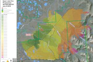 Swan Lake Fire prompts open fire ban in state and national parks on the peninsula