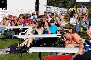 A group of concertgoers enjoy the music at the 2018 Rockn the Ranch at the Rusty Ravin music festival in Kenai. (Photo provided by Valerie Anderson)