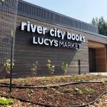 The front facade of the relocated River City Books and Lucys Market in Soldotna, Alaska. (Photo by Joey Klecka/Peninsula Clarion)