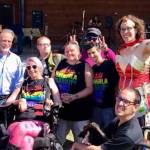 Participants in last years Disability Pride Celebration smile for the camera at Soldotna Creek Park in Soldotna, Alaska, Saturday, July 21, 2018. (Courtesy Nikki Marcano)
